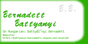 bernadett battyanyi business card